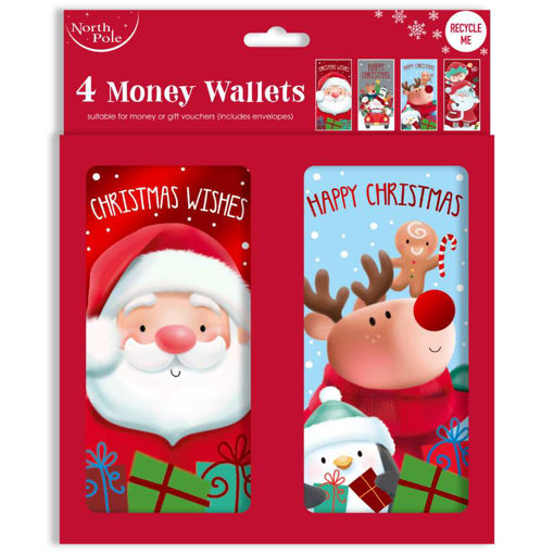 Picture of CHRISTMAS CUTE MONEY WALLET - 4 PACK
